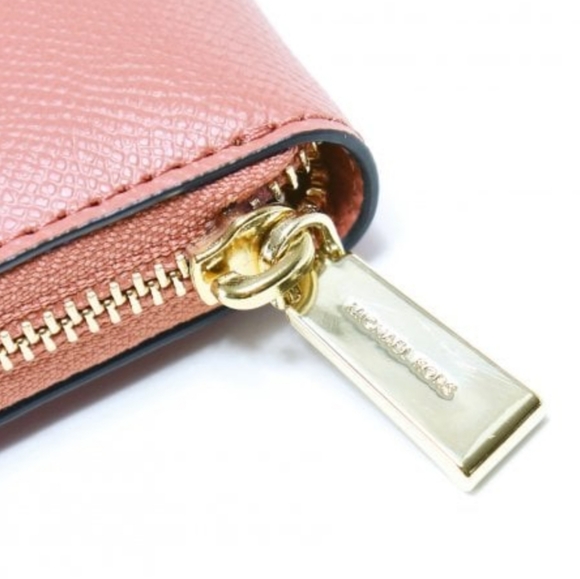 MK Michael Kors Leather Wallet Blush Kors Wallet Soft Pink Blush Leather NWT - Picture 8 of 15